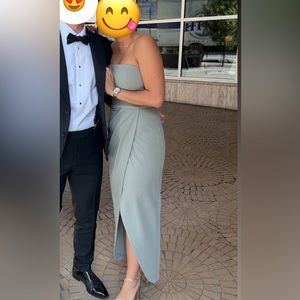 Strapless mint gown (worn once) size small